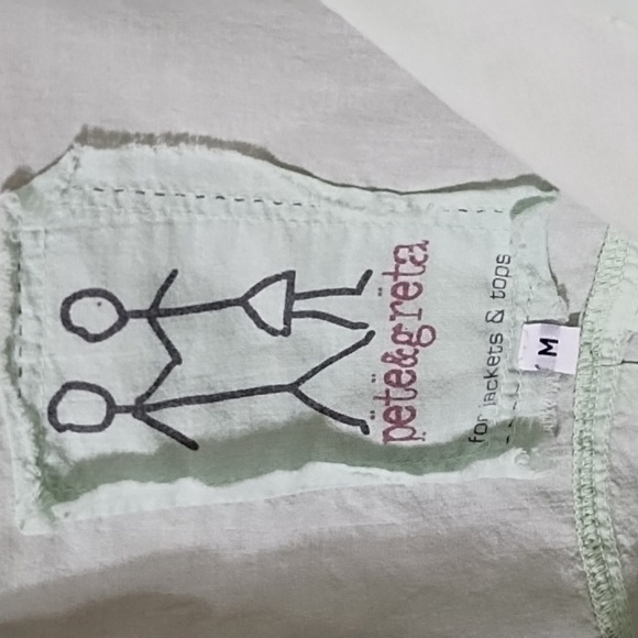 Pete and Greta Cupro cotton long sleeve button down shirt, size M. - Picture 4 of 5